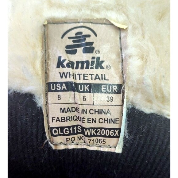 Kamik Whitetail Winter Boots Women's 8 EUR 39 Thinsulate Insulated Black Beige - Picture 5 of 15